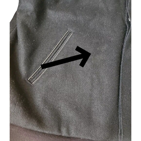 Vintage Jeff Hamilton Bomber Jacket Men's Size M Wool And Leather Black Classic - Picture 6 of 11